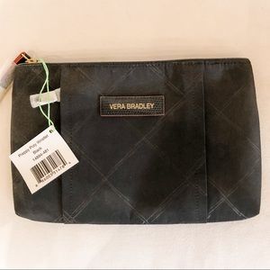 Vera Bradley Black Suede Wristlet. NWT.